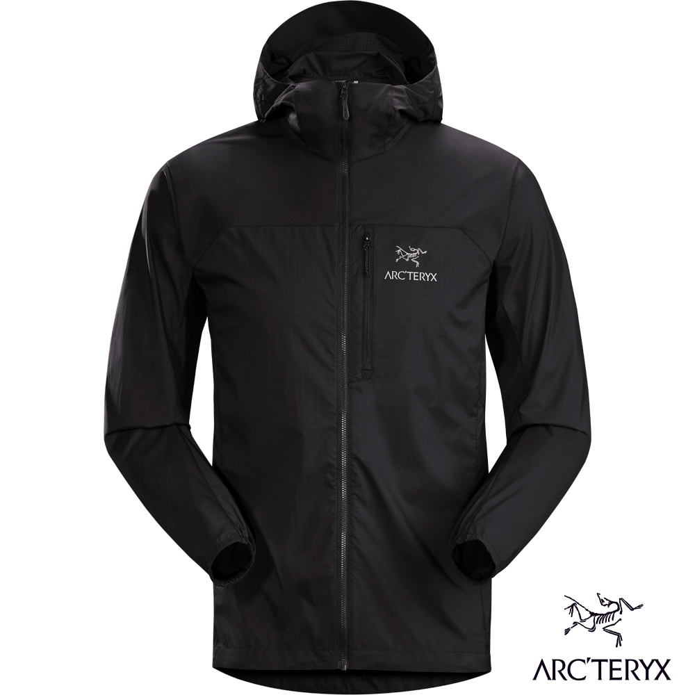 Arcteryx 始祖鳥官方直營】男Squamish 防風防潑水風衣外套黑| 科技棉