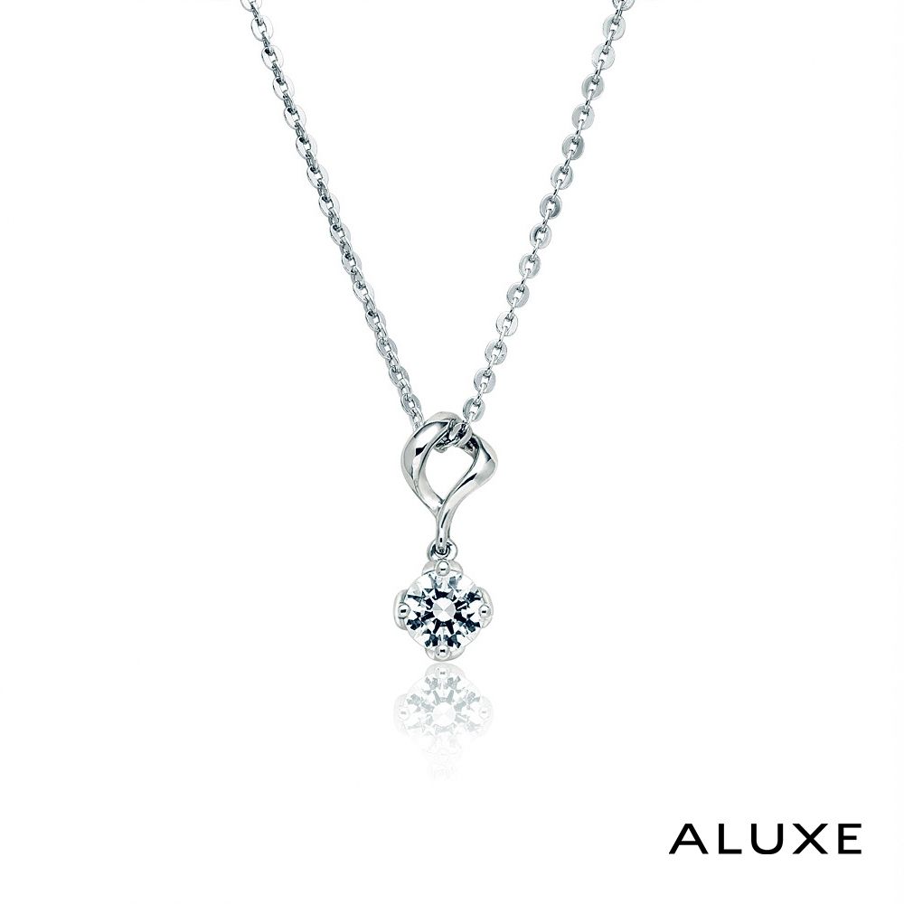 ALUXE 亞立詩 0.30克拉 FVS2 18K金 鑽石項鍊 柔美之心 NS0686