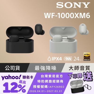 【Sony索尼】WF-1000XM6 旗艦真無線藍牙耳機 (公司貨 保固12+6個月)-鉑金銀