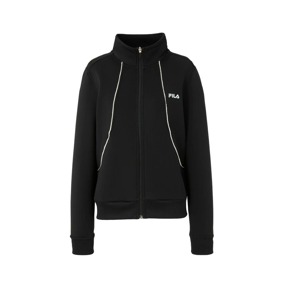 【FILA】女針織外套-黑色 5JKA-5322-BK