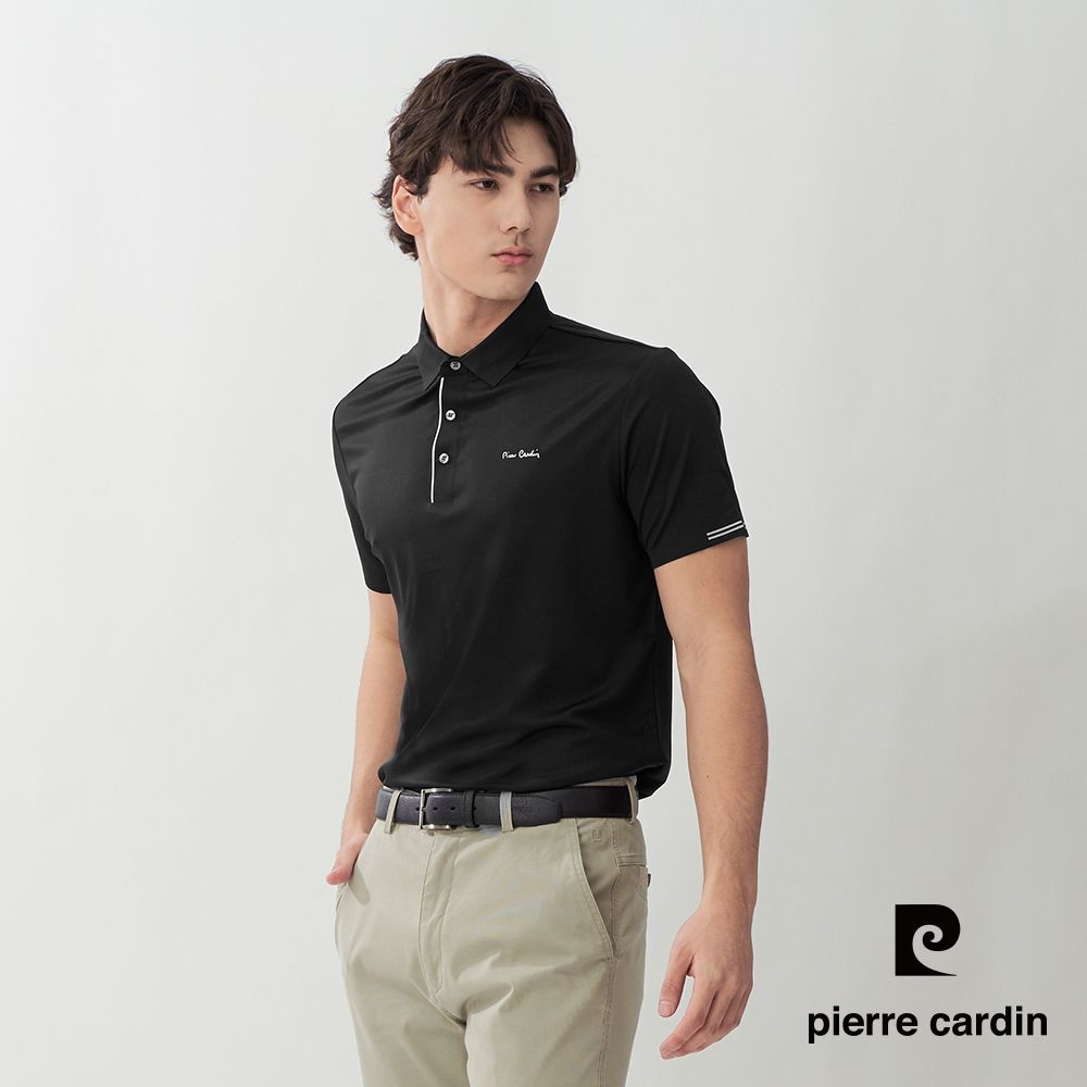 Pierre Cardin皮爾卡登 網路獨家 男款 素色百搭涼感/網眼透氣彈性短袖POLO衫(多色任選) (F款(涼感))