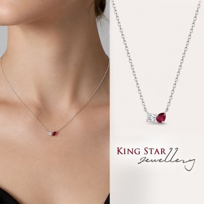 King Star 天然紅寶石項鍊/套鍊