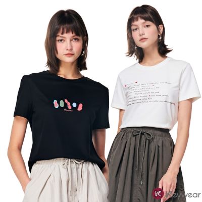 KeyWear奇威名品 印花短袖上衣 共3款(8色)