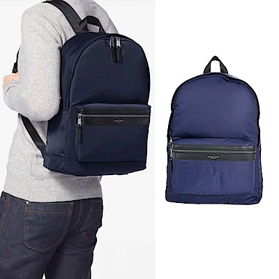 Michael Kors Kent Nylon 前袋設計尼龍後背包(深藍色)