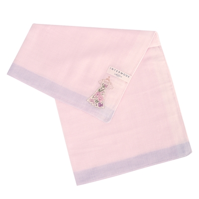 LIBERTY Liberty Art Fabrics 刺繡印花洋裝紗布純綿帕巾-粉紫色