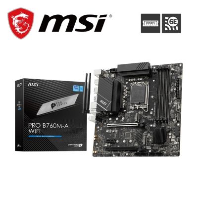 微星 PRO B760M-A WIFI 主機板+Intel i3-14100 4核/8緒