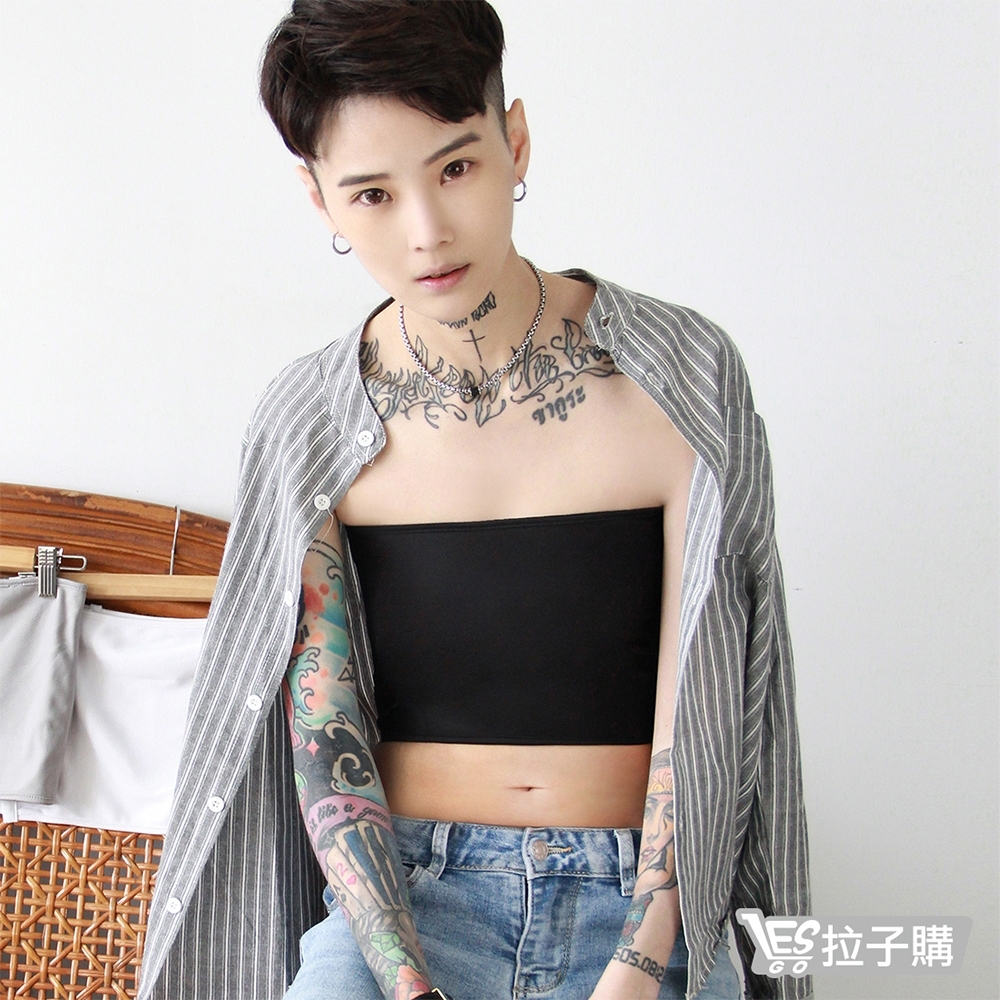 束胸 速乾無肩帶隱形(附配件) LESGO (黑色系)