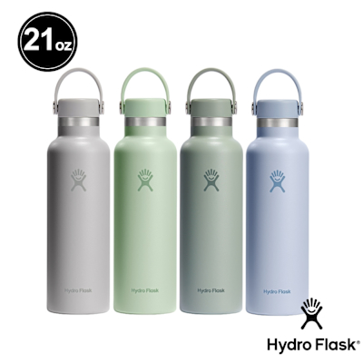 Hydro Flask 官方旗艦 21oz/621ml 標準口 真空 提環 保溫瓶 彩蓋 粉灰 蘆薈綠 灰綠 海波藍
