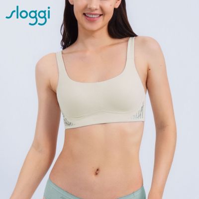 sloggi Get Active簡約時尚運動U領內衣 奶茶淺棕