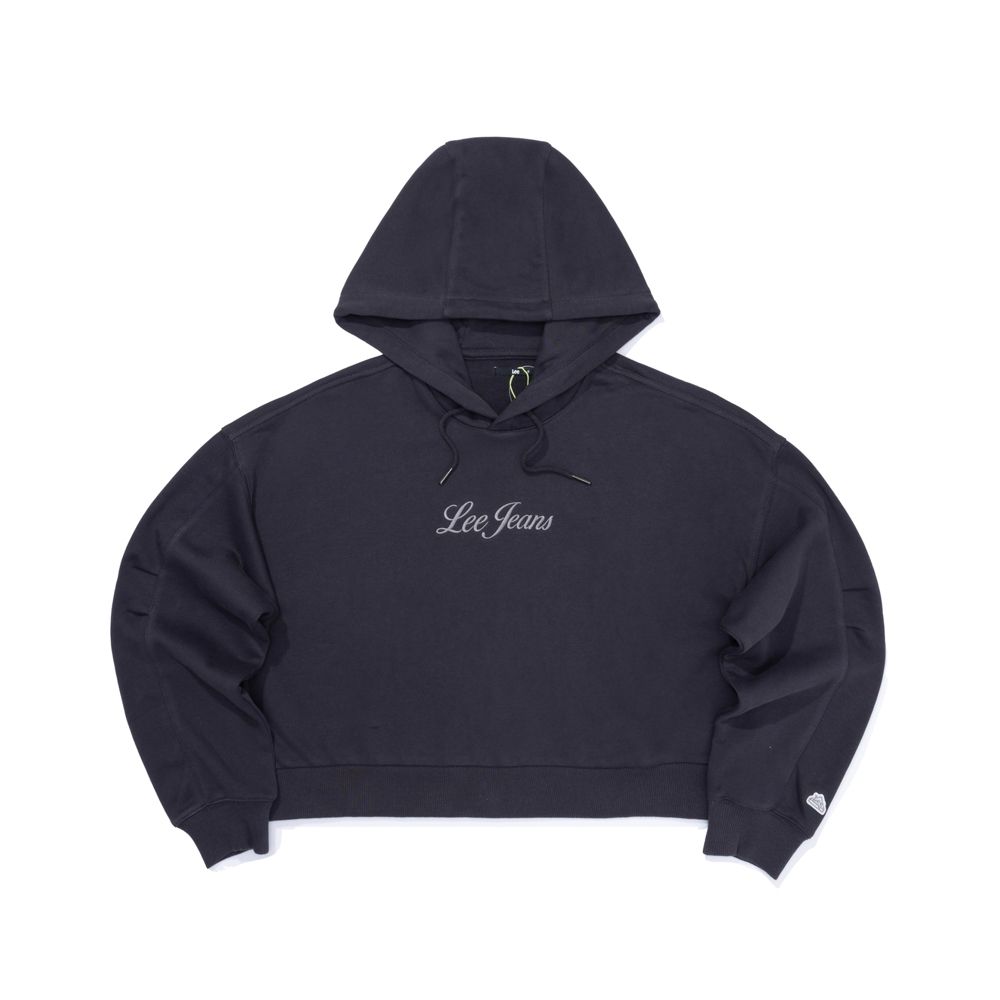 Lee 女款 LEE LOGO繡花長袖連帽厚TEE 淺灰綠/深藍灰色 LB611045001 LB611045009 (深灰藍色)