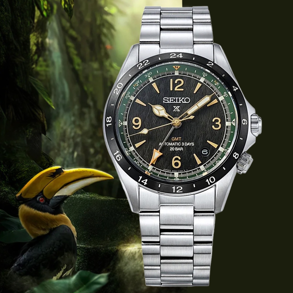 SEIKO 精工Prospex 限量犀鳥色彩GMT 200米機械錶_SK028 SPB493J1/6R54