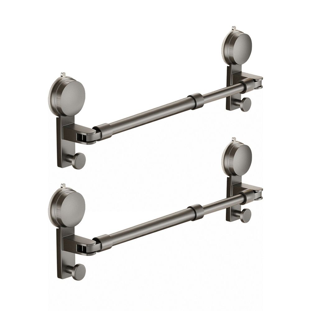 好拾選物】免打孔伸縮毛巾架浴巾架買1送1｜廚房陽台浴室多功能真空吸盤掛桿｜伸縮50-90cm太空鋁| 毛巾架| Yahoo購物中心