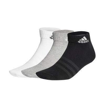 adidas 休閒襪 T SPW ANK Socks 白 灰 黑 低筒 短襪 襪子 愛迪達 3雙入 IC1283