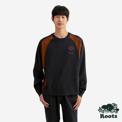 Roots男裝-HARVEST GLOW 長袖上衣 T-SHIRT-霧灰色