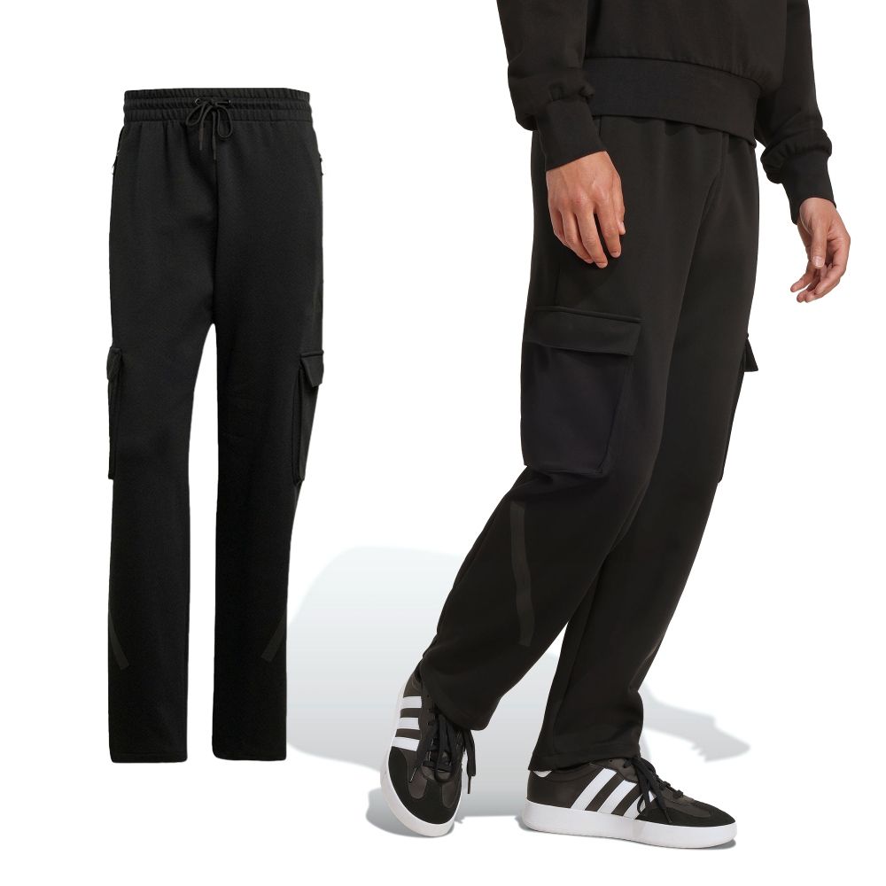 Adidas M Z.N.E. C OHPT 男款黑色亞規寬鬆抽繩工裝風運動休閒長褲