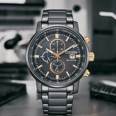 CITIZEN 星辰錶 光動能錶 計時手錶 男錶 指針錶 防水錶 聖誕節 禮物-43mm CA0846-81E