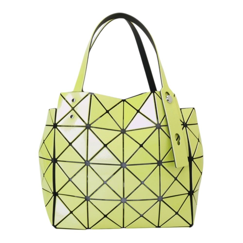 ISSEY MIYAKE  BAOBAO 幾何方格4x4手提寶石包(亮黃色)大