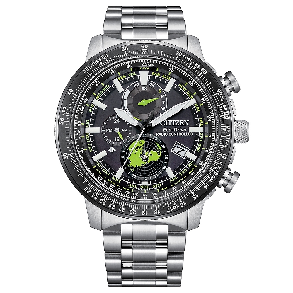 CITIZEN 星辰 PROMASTER 韋禮安配帶光動能電波飛行錶世界時區BY3006-53E附提袋