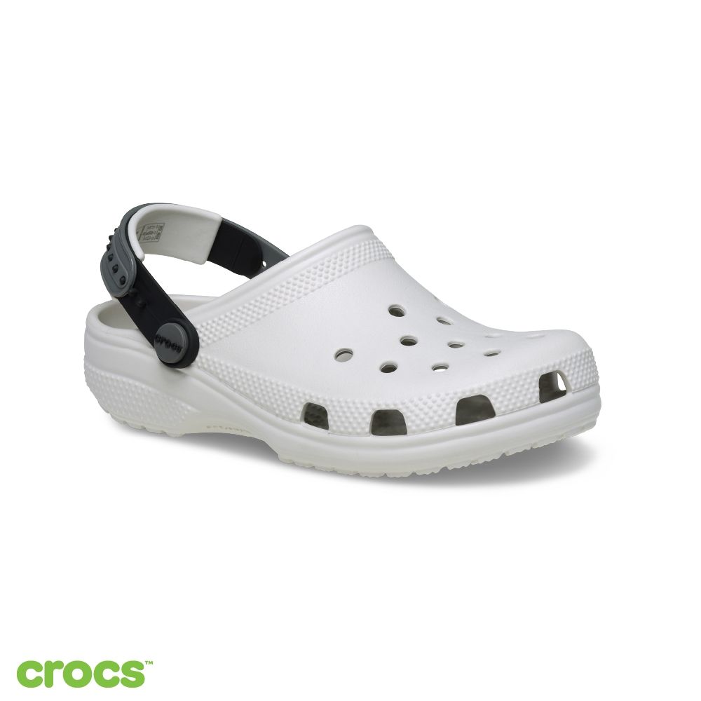 Crocs卡駱馳 (童鞋) 經典夜光小克駱格 K 大童 灰光色/七彩色 213933-1BL