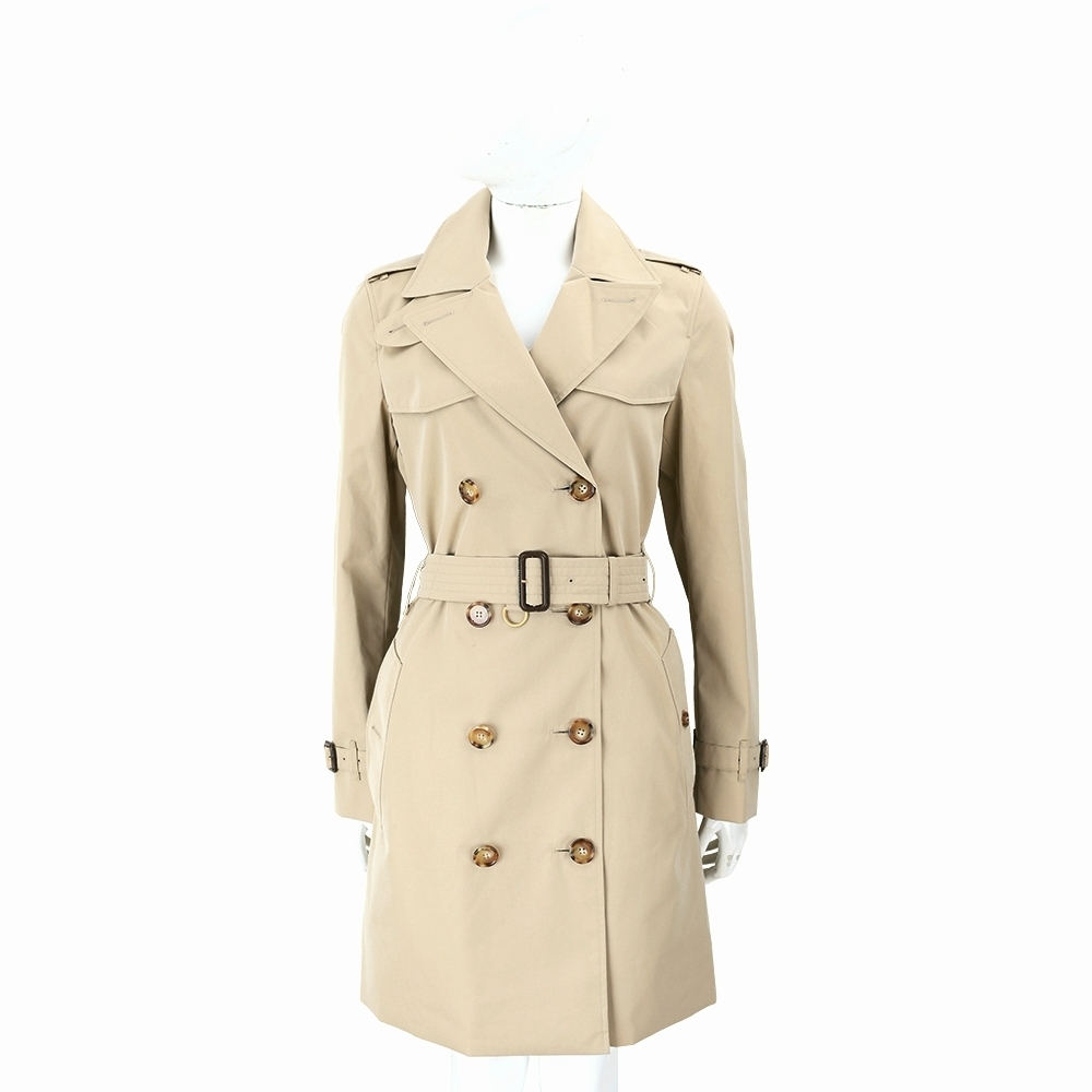 BURBERRY 巴寶莉  Islington 修身短版棉質風衣(蜂蜜色)