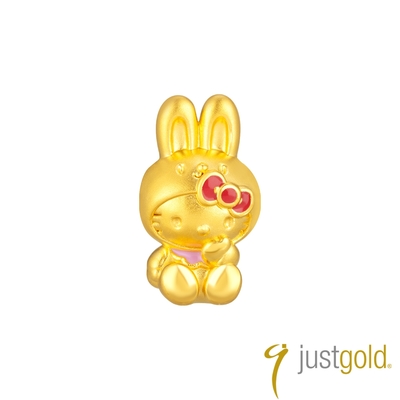 【Just Gold 鎮金店】奶萌寶寶 黃金串珠 (Kitty兔)