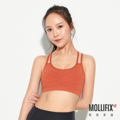 Mollifix 瑪莉菲絲 A++活力雙肩帶舒活BRA (紅棕色)