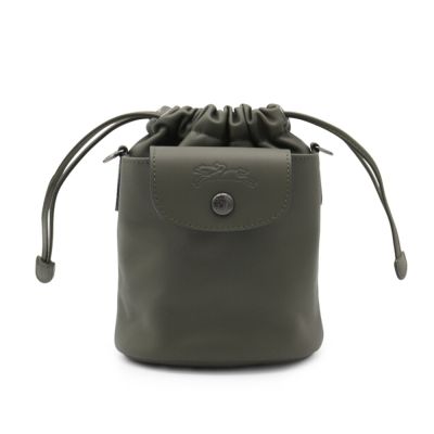 LONGCHAMP Le Pliage Xtra XS 牛皮 肩背包 斜背包 水桶包 冷杉綠色 10317987549
