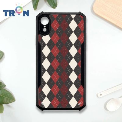 TRON iPhone XR 英式蘇格蘭格紋-1 四角防摔 機甲殼 軟硬殼 手機殼