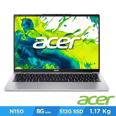 Acer 宏碁 Aspire Lite AL14-32P-C36J 14吋筆電(N150/8GB/512GB/Win11)