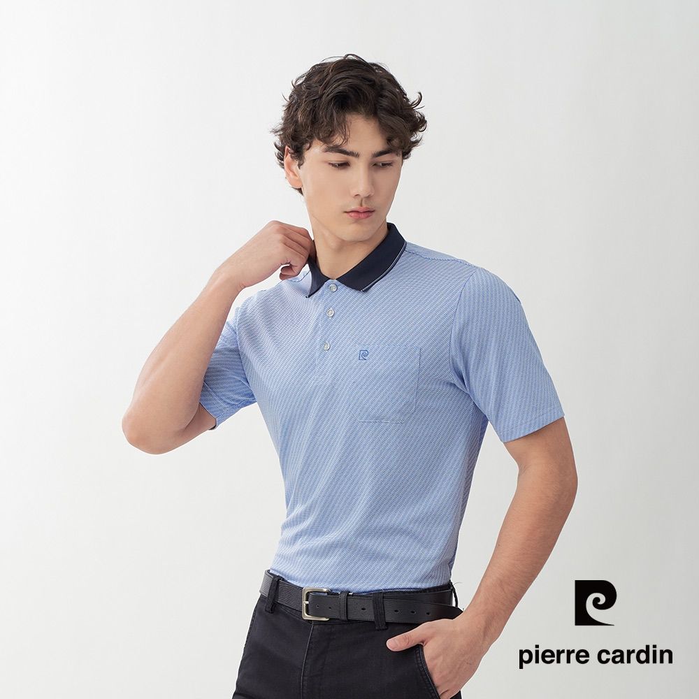Pierre Cardin皮爾卡登 網路獨家 男款 輕薄涼爽印花短袖POLO衫(多款任選) (I款(緹花))