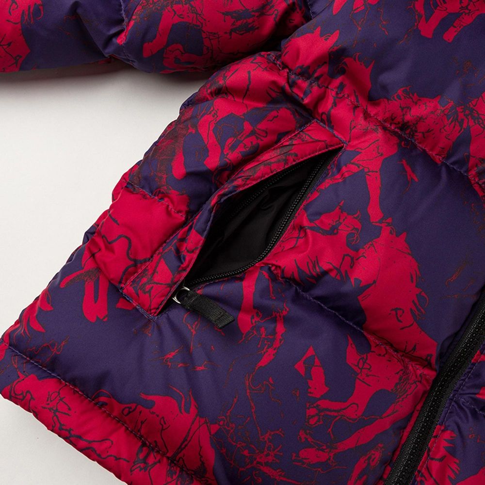 The North Face 官方旗艦】新年款-北面經典1996兒童紅色DWR防潑水羽絨