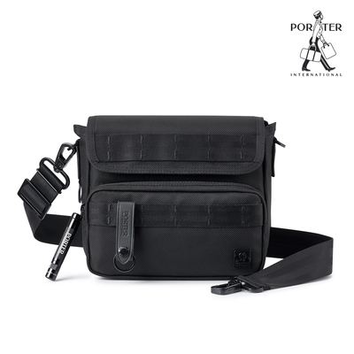 PORTER INTERNATIONAL - 自信經典NEW HEAT斜背包 - 全黑