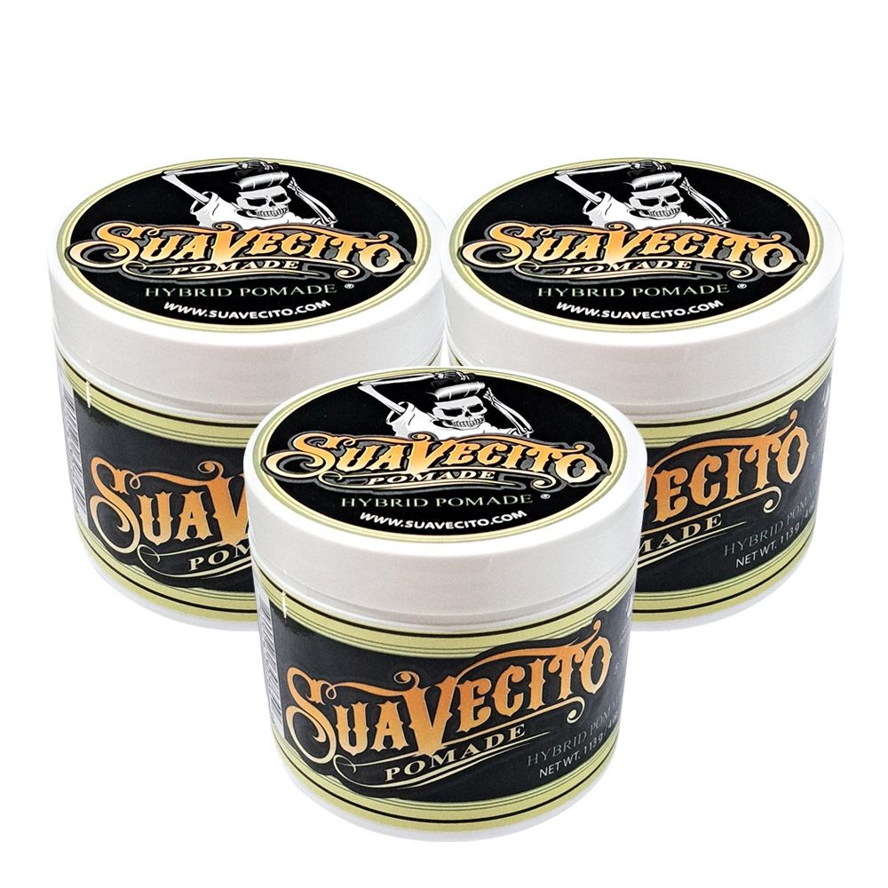 美國 SuaVecito 油水混合水洗式髮油 113g 超值3入組 總代理公司貨 Hybrid Pomade