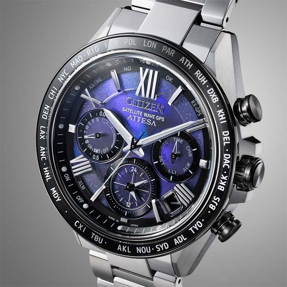 CITIZEN 星辰UNITE with BLUE 寧靜之海限量鈦GPS衛星對時計時手錶雙12