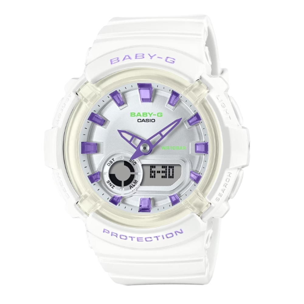 CASIO卡西歐 BABY-G 舞池霓虹 運動風格 雙顯錶款 BGA-280DN-7A_43.4mm