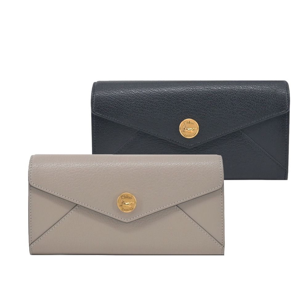 Chloe 粒面羊皮翻蓋信封長夾(任選) | 歐系精品包/配件| Yahoo購物中心