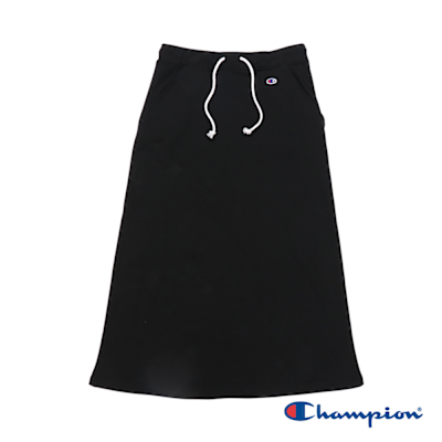 Champion 官方直營-女款 BASIC 素面 休閒 長裙(黑)