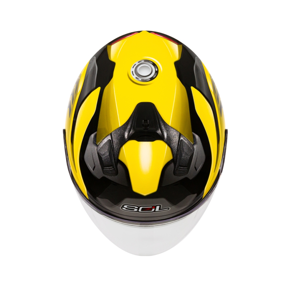 SOL】SO-XP 動力黑/黃3/4罩(開放式安全帽│機車│內襯│半罩│女性適用