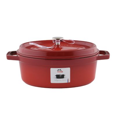 Staub 圓形鑄鐵鍋18cm 1.7L 櫻桃紅法國製湯鍋燉鍋(電磁爐IH爐可用