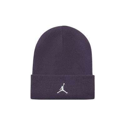 Nike U J Peak Beanie Satn Lined Ess 紫色 緞面刺繡 反摺 毛帽 HJ3224-573