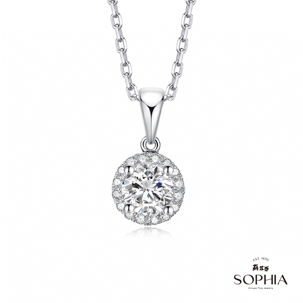 SOPHIA 蘇菲亞珠寶 施華洛30分 F/VS2 18K金鑽石項墜 暢貨出清