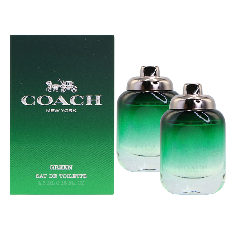coach シグネチャー　香水 50ml Coach New York Green時尚都會男性淡香水4.5ml 小香*2入組| COACH