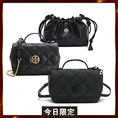 【TORY BURCH】Willa菱格紋手提/肩斜背兩用包(多款任選)
