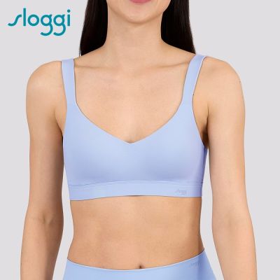 sloggi-GET ACTIVE 2.0簡約時尚運動系列 無鋼圈V領內衣 霧光藍