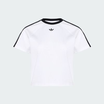 Adidas 愛迪達 Baby Tee W KT7793 女 T恤 運動上衣 休閒短袖 白 亞版 純棉 短版