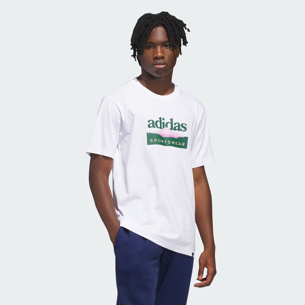 ADIDAS 男 短袖上衣  灰/白 M SPRTMN MTN T 運動T恤 KC925 (4白色系)