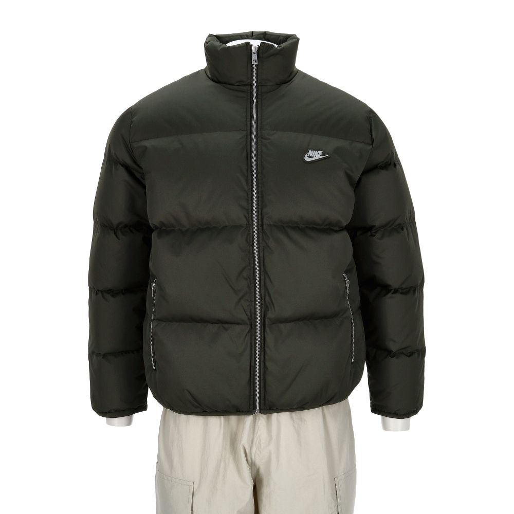 Nike As Clb Tf Pffr Jkt Dwn Gc 男款黑綠色寬鬆立領羽絨外套IM2081