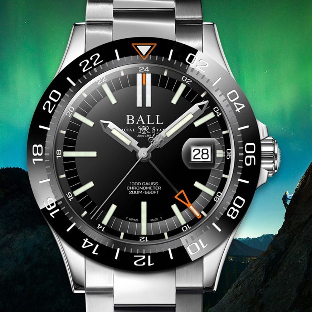 BALL 波爾 Engineer III Outlier 限量 天文台認證200米自製機芯潛水機械錶 開學換新季 送禮推薦-40mm DG9002B-S1C-BK