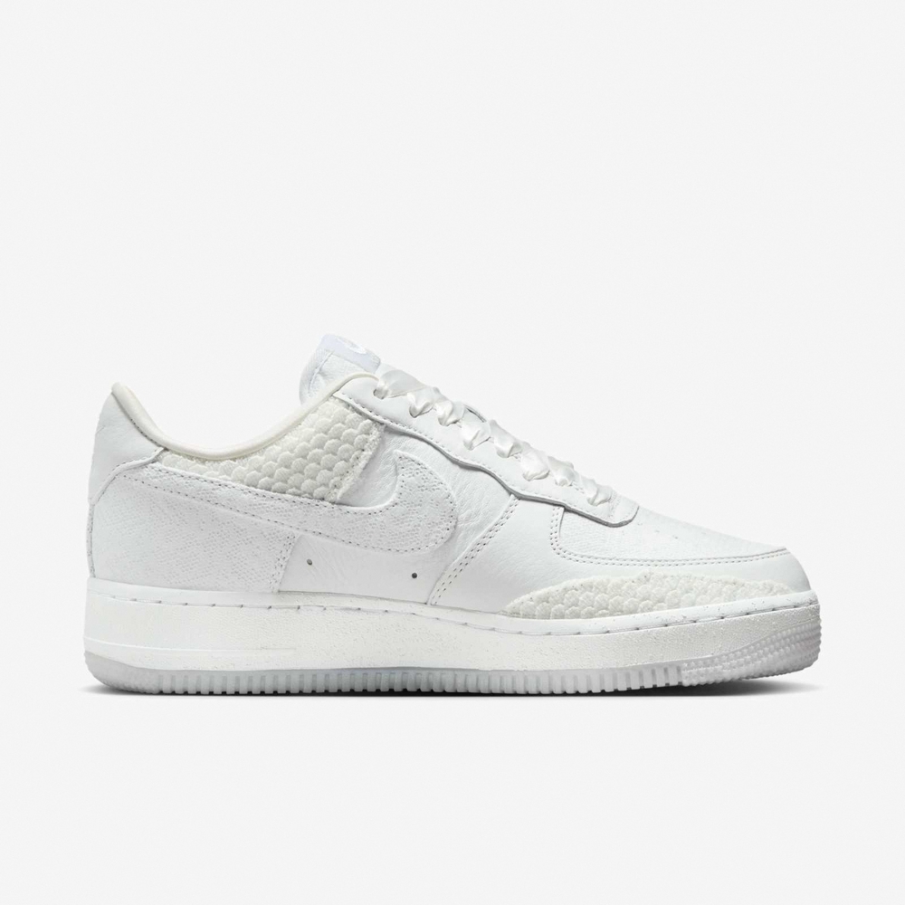 Nike 休閒鞋Wmns Air Force 1 07 女鞋CNY 白AF1 蛇鱗異材質拼接HV6011