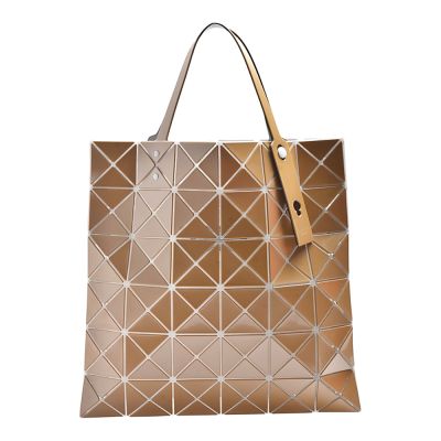 ISSEY MIYAKE 三宅一生 BAOBAO LUCENT METALLIC 6X6金屬光澤手提托特包(赭黃色)